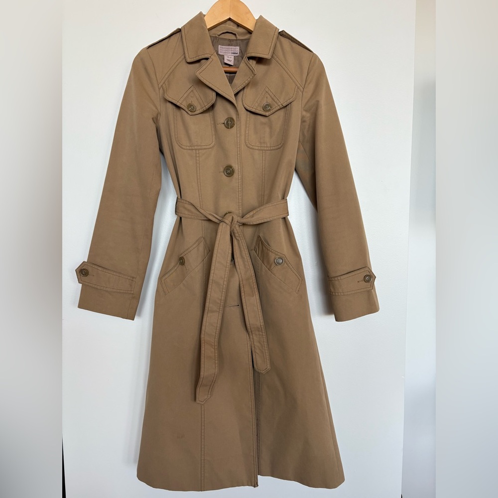 Women’s Vintage Trench Coat, H&M, Khaki, Size 6